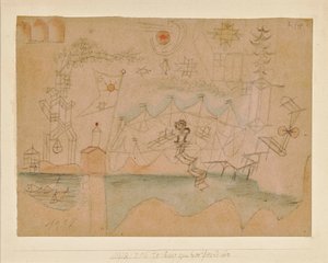 Desenho para o aluguel do barco, 1918. de Paul Klee