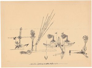 Desenho para o porto amarelo, 1921-1926. de Paul Klee