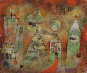Hora Fatalful Hour at Quarter to Twelve; Hora Fateful Hour at Three-Tree-Trimarters of Twelve de Paul Klee