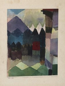 Föhn no Jardim de Marc, 1915. de Paul Klee