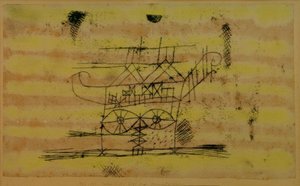 Andaimes para a cabeça de uma escultura monumental de Paul Klee