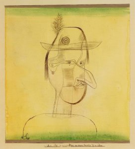 Figura engraçada de uma peça folclórica da Baviera de Paul Klee