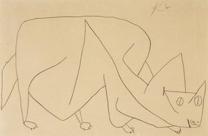 Gato à espreita; Gato à espreita de Paul Klee