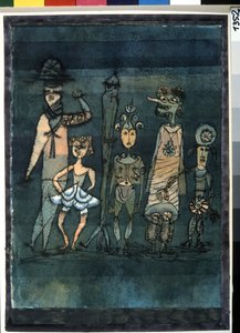 Máscaras. Pintura por Paul Klee (1879-1940) de Paul Klee