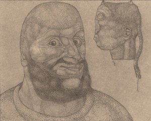Perseu Wit triunfou sobre a tristeza [Perseus-The Triumph of Brain over Body], 1904. de Paul Klee