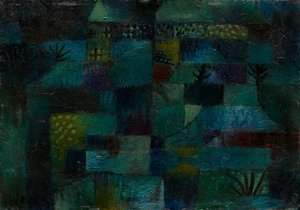 Jardim com terraço, 1920. de Paul Klee