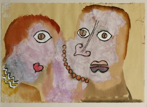 O Colar. Aguarela (aguarela) de Paul Klee