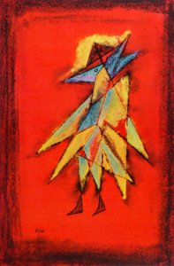 Visionary Birdman, c.1930 (óleo sobre tela) de Paul Klee