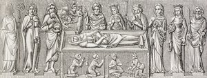 Após o baixo-relevo no túmulo de Elisabeth da Hungria de Paul Lacroix