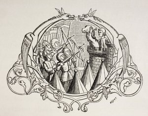 Assalto a um lugar fortificado, segundo uma miniatura do século XIII. de Paul Lacroix