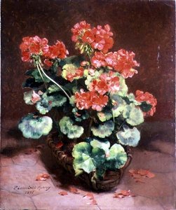 Flores num cesto de Paul Lecuit Monroy