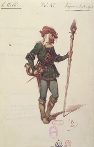 Traje de caça para &39;Giselle&39; de Adolphe Adam (1803-56) c.1841