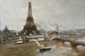 A Torre Eiffel vista do Sena, 1889.
