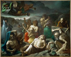 A ressurreição dos mortos (pintura sobre tela) de Paul Marc Joseph Chenavard