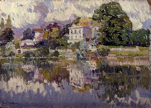 Esquina de um Parque (óleo a bordo)