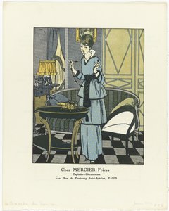 Gazette du Bon Ton, 1914 - Nº 1: Chez MERCIER Frères / Estofadores - Decoradores (título no objeto) de Paul Méras