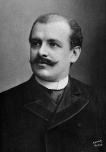 Jean de Reszke (1850-1935) , cantor polaco fotografado por Paul Nadar entre 1885 e 1900, extraído da coleção Felix Potin, 500 celebridades contemporâneas , Cantores de ópera e dramaturgos franceses