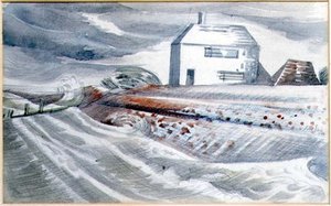 Casa à beira-mar, Dymchurch, Kent de Paul Nash