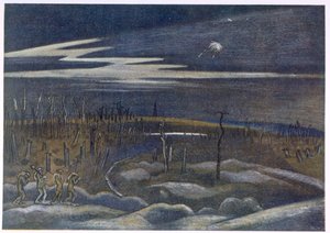 Meadow with Copse, de British Artists at the Front, Continuation of The Western Front, Parte Três, Paul Nash de Paul Nash
