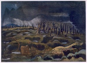 Nightfall, de British Artists at the Front, Continuation of The Western Front, Parte Três, Paul Nash de Paul Nash
