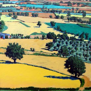 Chase end (acrílico a bordo) de Paul Powis