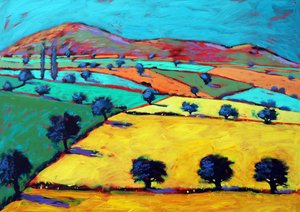 Golden Valley (acrílico a bordo)