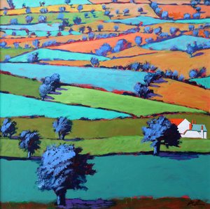 Perto de Sidmouth (acrílico a bordo) de Paul Powis