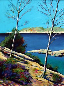 Peguera (acrílico a bordo) de Paul Powis