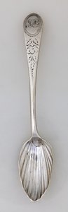 Colher de chá com pregas, c.1785 (prata)