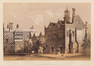 O Priorado de St Osyth, Essex (aquatint) de Paul Rink