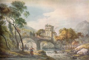 Uma paisagem clássica, século x18 de Paul Sandby