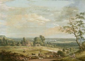 A Distant View of Maidstone, de Lower Bell Inn, Boxley Hill (guache no papel) de Paul Sandby