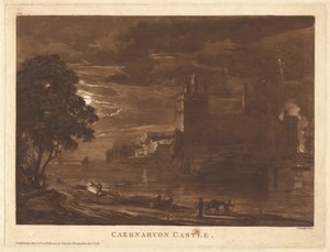 Castelo de Caernarvon (Noite) de Paul Sandby