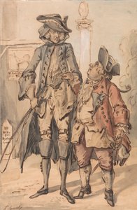 Caricatura de George Bubb Dodington e Sir Thomas Robinson de Paul Sandby