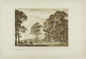 Castelo Chirk e c. do Parque Wynnstay de Paul Sandby