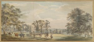 Amanhecer no Parque Luton de Paul Sandby