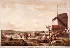 Acampamento em Blackheath, Greenwich, Londres, 1780. de Paul Sandby