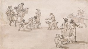 Grupo de Números: Uma luta de cães de Paul Sandby