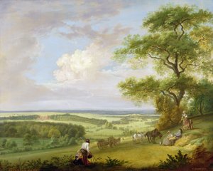 Hackwood Park, Hampshire (óleo sobre tela) de Paul Sandby