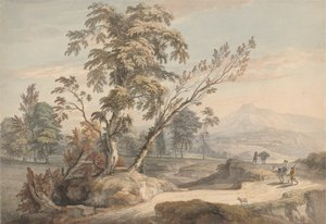Italianate Landscape with Travellers no. 2 de Paul Sandby