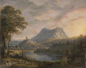 Paisagem com um lago de Paul Sandby