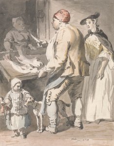 Londres Cries: Um peixeiro de Paul Sandby