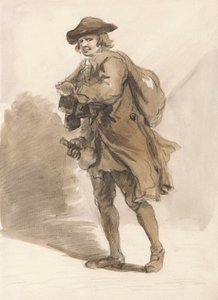 Londres Cries: Um homem com uma garrafa de Paul Sandby
