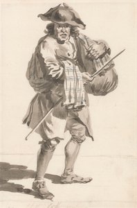 Londres Cries: Um Homem com um Pacote, Roupas Velhas de Paul Sandby