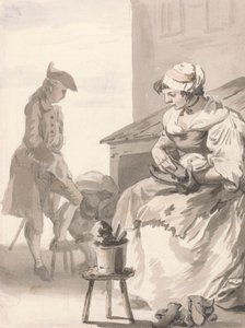 Londres Cries: Limpador de sapatos de Paul Sandby