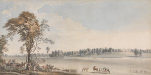 Vista Noroeste do Wakefield Lodge na Floresta de Whittlebury, Northamptonshire de Paul Sandby