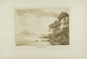 Pimble Meer, placa dez de Doze Vistas do País de Gales de Paul Sandby