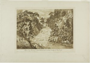 Rhaidr-y Wennel perto de Llanrwst no país de Denbigh de Paul Sandby