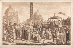 A Abertura do Carnaval em Roma de Paul Sandby