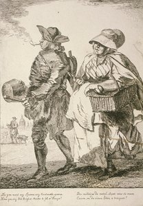 Dois vendedores de colheres, Gritos de Londres, 1760 de Paul Sandby